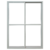 Puerta-Ventana balcon corrediza Fortuna 1.50x2.00 Aluminio Blanco Basic con vidrio 4mm