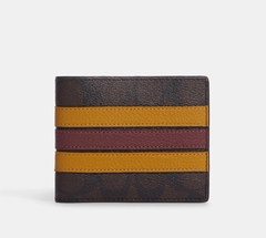 3 In 1 Wallet In Signature Canvas With Varsity Stripe