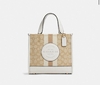 Dempsey Tote 22 In Signature Jacquard With Stripe And Coach Patch