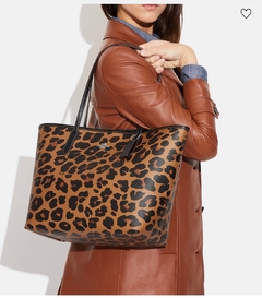 City Tote With Leopard Print And Signature Canvas - Magic_Fashiooon