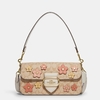 Morgan Shoulder Bag In Signature Canvas With Floral Applique