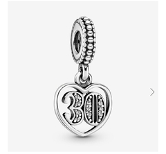 30th Celebration Dangle Charm