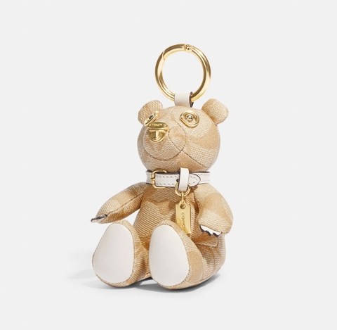 Michael 2024 kors teddy bear keychain bag charm