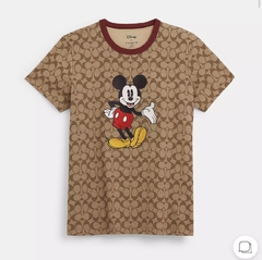 Disney X Coach Signature Mickey Mouse T Shirt Mediana