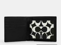 3 In 1 Wallet In Signature Canvas Coach Cartera Caballero - comprar en línea