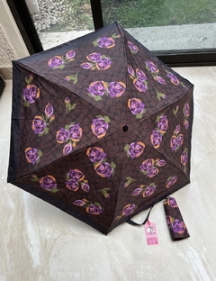 Mini Umbrella In Signature Rose Print Paraguas Coach - comprar en línea