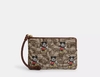 Disney X Coach Corner Zip Wristlet In Signature Jacquard With Mickey Mouse Print