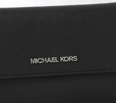 Imagen de Jet Set Large Logo Trifold Wallet Michael Kors Black