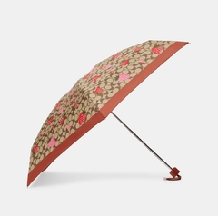 Mini Umbrella In Signature Wild Strawberry Print