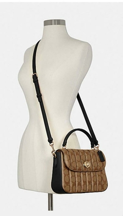 Marlie Top Handle Satchel In Signature Canvas With Quilting - comprar en línea