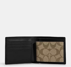 3 In 1 Wallet In Blocked Signature Canvas Coach Cartera Caballero en internet