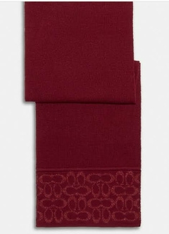 Signature Oblong Scarf Bufanda Coach Roja