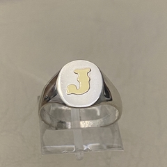 Anillo con letra discount j