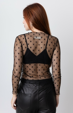 blusa segunda pele estrela preta les marie brand - Les Marie