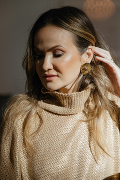 Imagem do blusa tricot foil metalizada - dourada