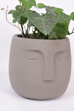 vaso decorativo cimento cinza minimalista MÉDIO na internet