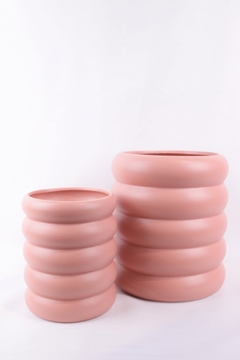 vaso para plantas cerâmica rosê - Les Marie