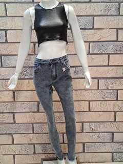 TOP ENGOMADO CIERRRE Y JEANS ZIP UP - Infanzia