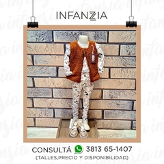 CHALECO CAMI CONJUNTO RM Y CALZA ANTONIETA ZAPA BRILLO