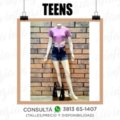 TOP TRIANGULO SHORT JEANS BOTA LOVE