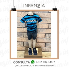 REMERA PICOLINO + CHUPIN JEANS + ZAPAS