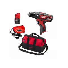 Taladro Atornillador Percutor C/ Bateria, Cargador y Bolso Milwaukee 2408-159AX