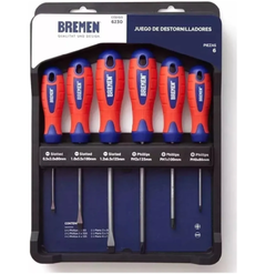 Juego de destornilladores x 6 pcs Bremen 6230