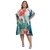 Kaftan Vestido Curto BIXUGRILLO estampada Aquarela Floral