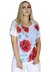 Blusa manga curta Floral vermelho