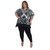 Blusa Kaftan BIXUGRILLO estampada Xadrez Verde