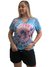 Blusa em Tie-dye azul e rosa