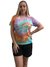 Blusa em Tie-dye arco-iris laranja