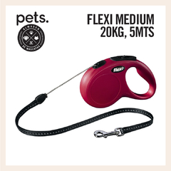 Flexi New CLASSIC cordón M 5 m rojo 20 kg - comprar online