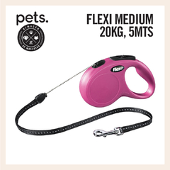 Flexi New CLASSIC cordón M 5 m rosa 20 kg - comprar online