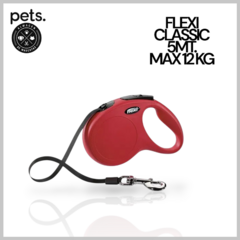 FLEXI NEW CLASSIC CORDON SMALL 5 M ROJO 12 KG - comprar online