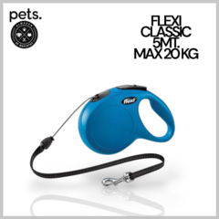 FLEXI NEW CLASSC CORDON MEDIUM 5 M AZUL 20KG - comprar online