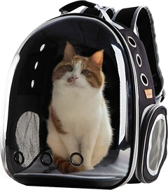 Mochila Bolso Trasportador / Transparente Negro - pets