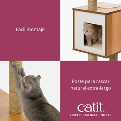 CATIT VESPER HIGH BASE WALNUT 56 X 56 X 122 CM - pets