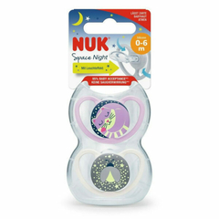 Chupetes Space Luminoso NUK set x2