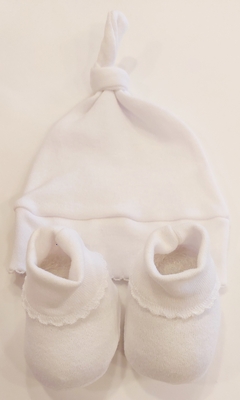 Pack de Gorro más Escarpines blanco