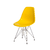 Cadeira Eiffel Eames Cromada - Amarela