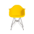 Cadeira Eiffel Com Braço Cromada - Amarela - comprar online