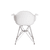 Cadeira Eiffel Com Braço Cromada - Branca na internet