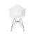 Cadeira Eiffel Com Braço Cromada - Branca - comprar online