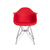 Cadeira Eiffel Com Braço Cromada - Vermelha - comprar online