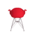 Cadeira Eiffel Com Braço Cromada - Vermelha na internet
