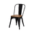 Cadeira Titan Assento Madeira - Preto