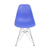 Cadeira Eiffel Eames Cromada - Azul Escura - comprar online