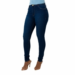 Calça Feminina Jeans escuro com zíper no bolso Revanche - loja online