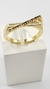 ANEL X RETO CRAVEJADO COLORIDO BANHADO A OURO 18K - comprar online